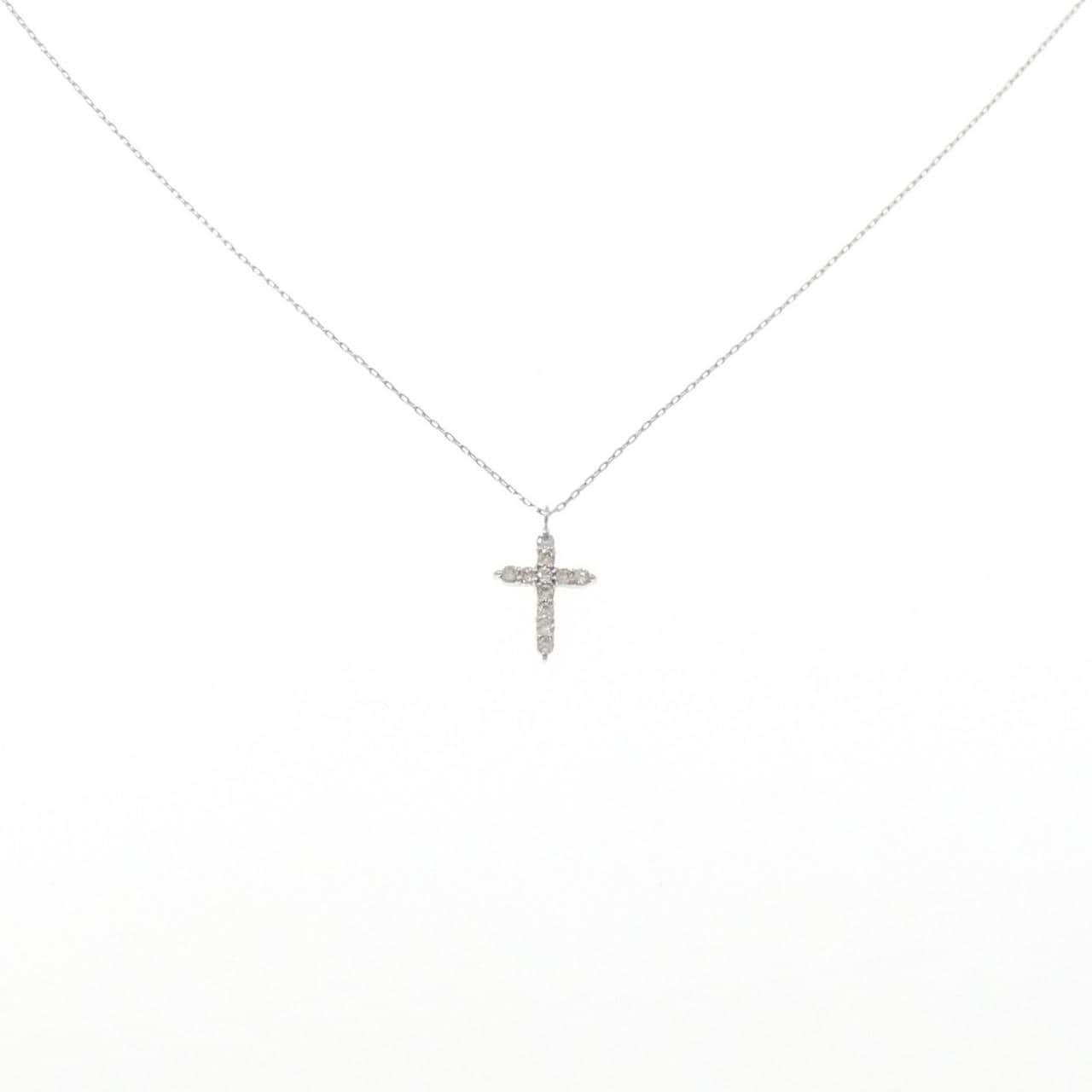 PT900/PT850 クロス ダイヤモンド ネックレス 0.10CT