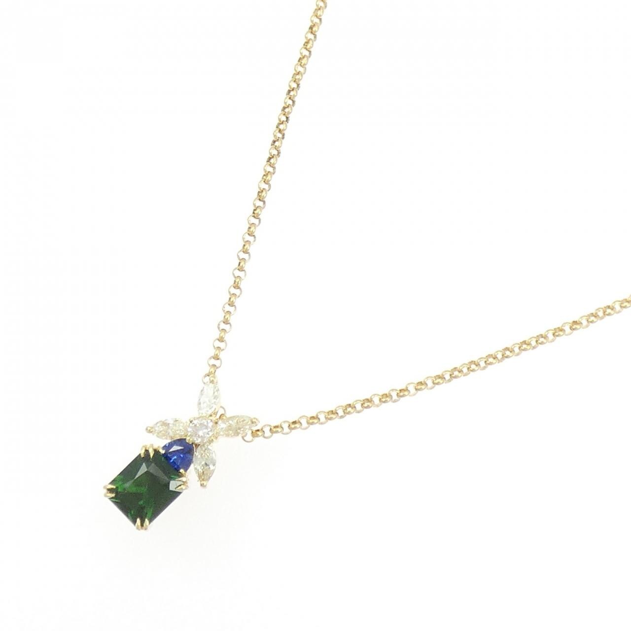 K18YG カラーストーン ネックレス