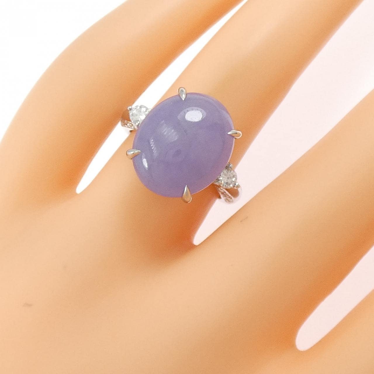PT900 ラベンダーヒスイ リング 9.38CT