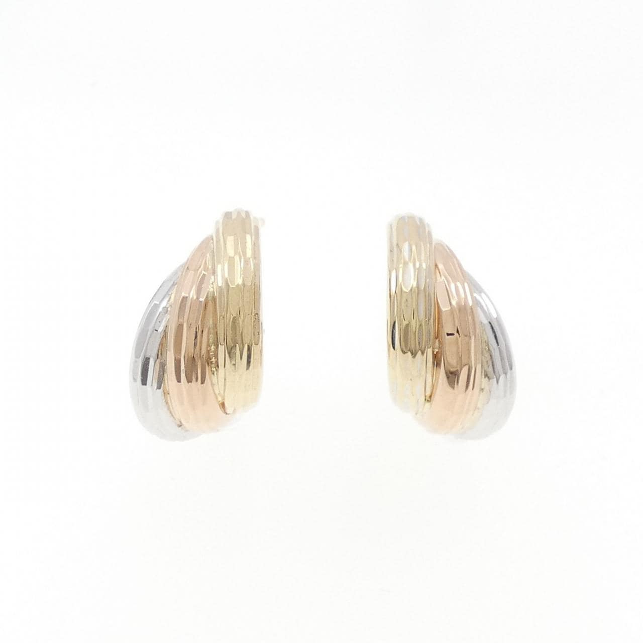 K14スリーカラー ピアス