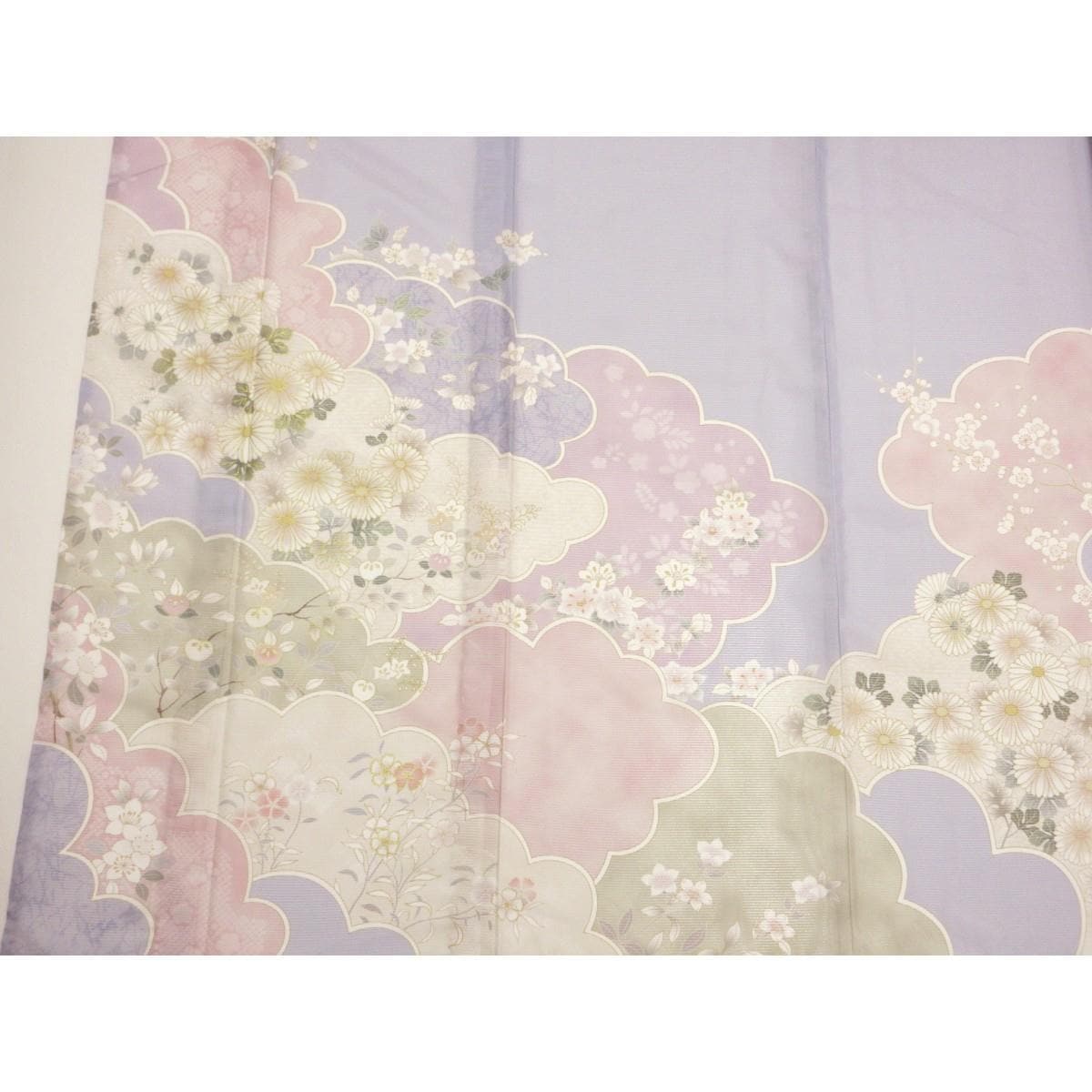 【新品】化繊　単衣　絽織訪問着