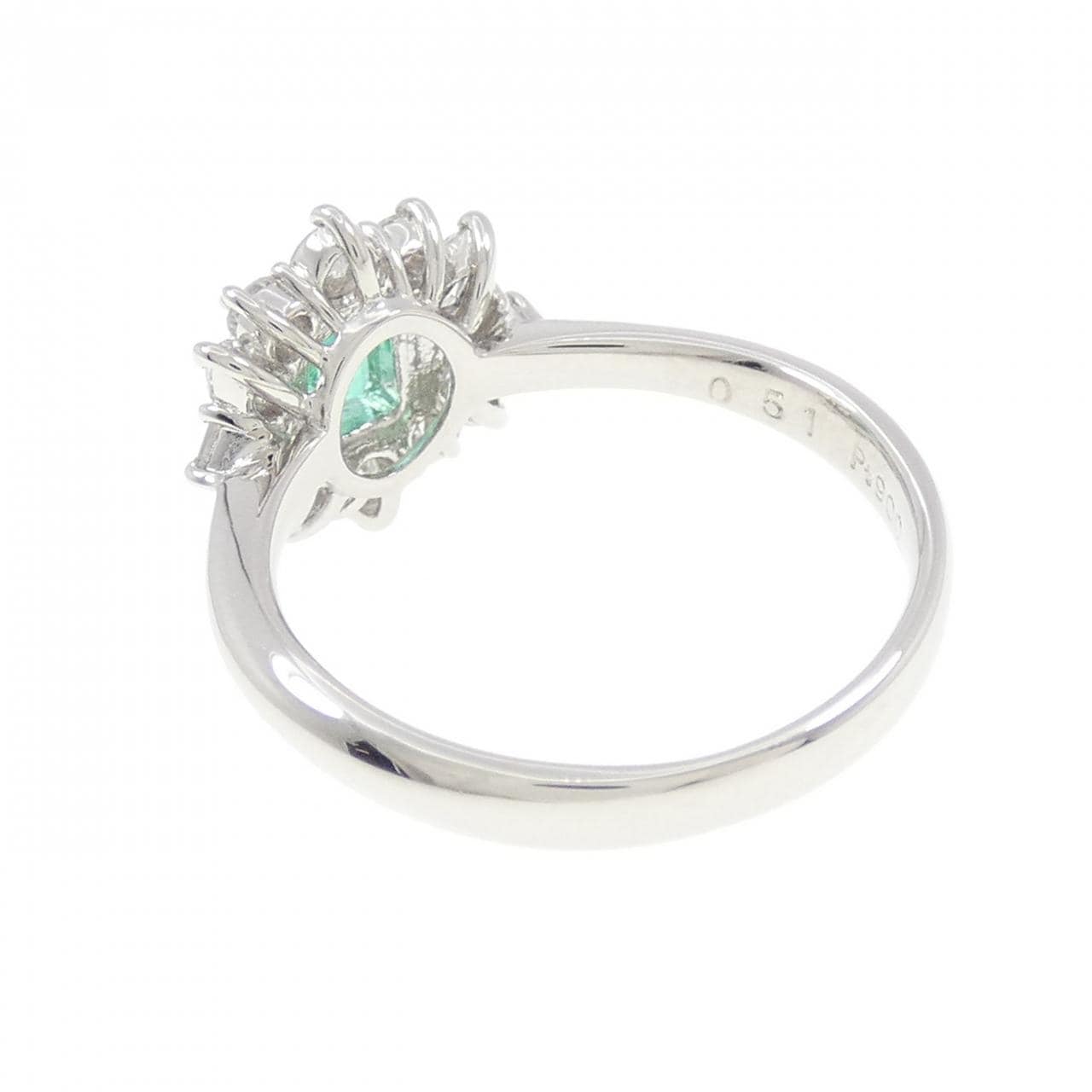 PT900 エメラルド リング 0.51CT コロンビア産