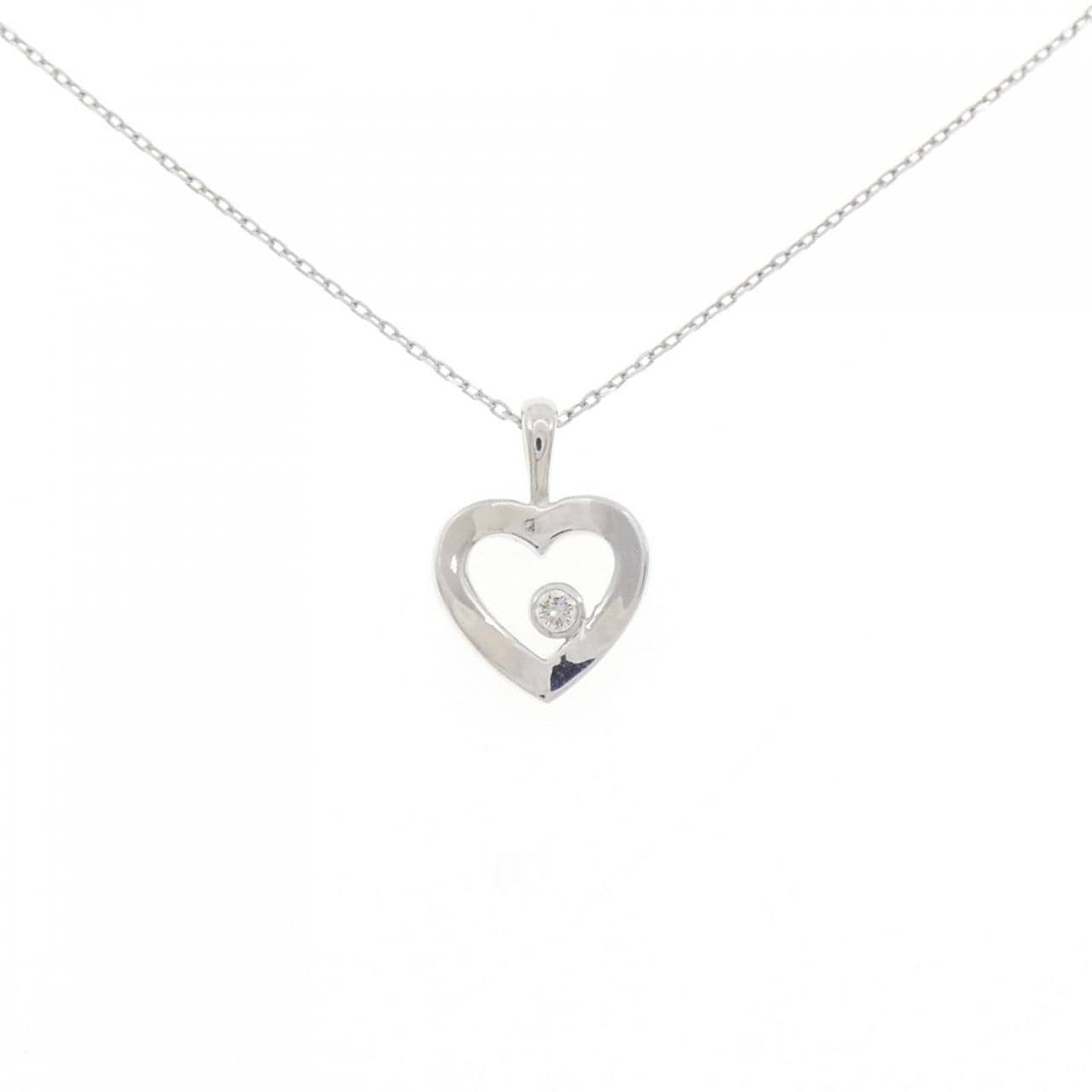 K10WG心形鑽石項鍊 0.07克拉