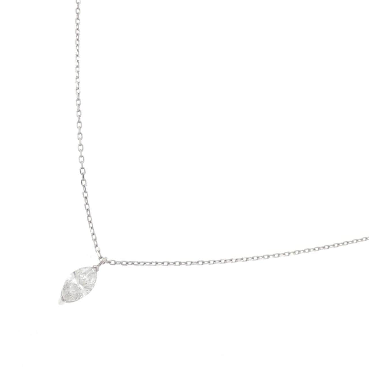 PT900/PT850 ダイヤモンド ネックレス 0.409CT D IF マーキスカット