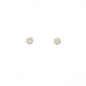K18YG ソリティア ダイヤモンド ピアス 0.46CT