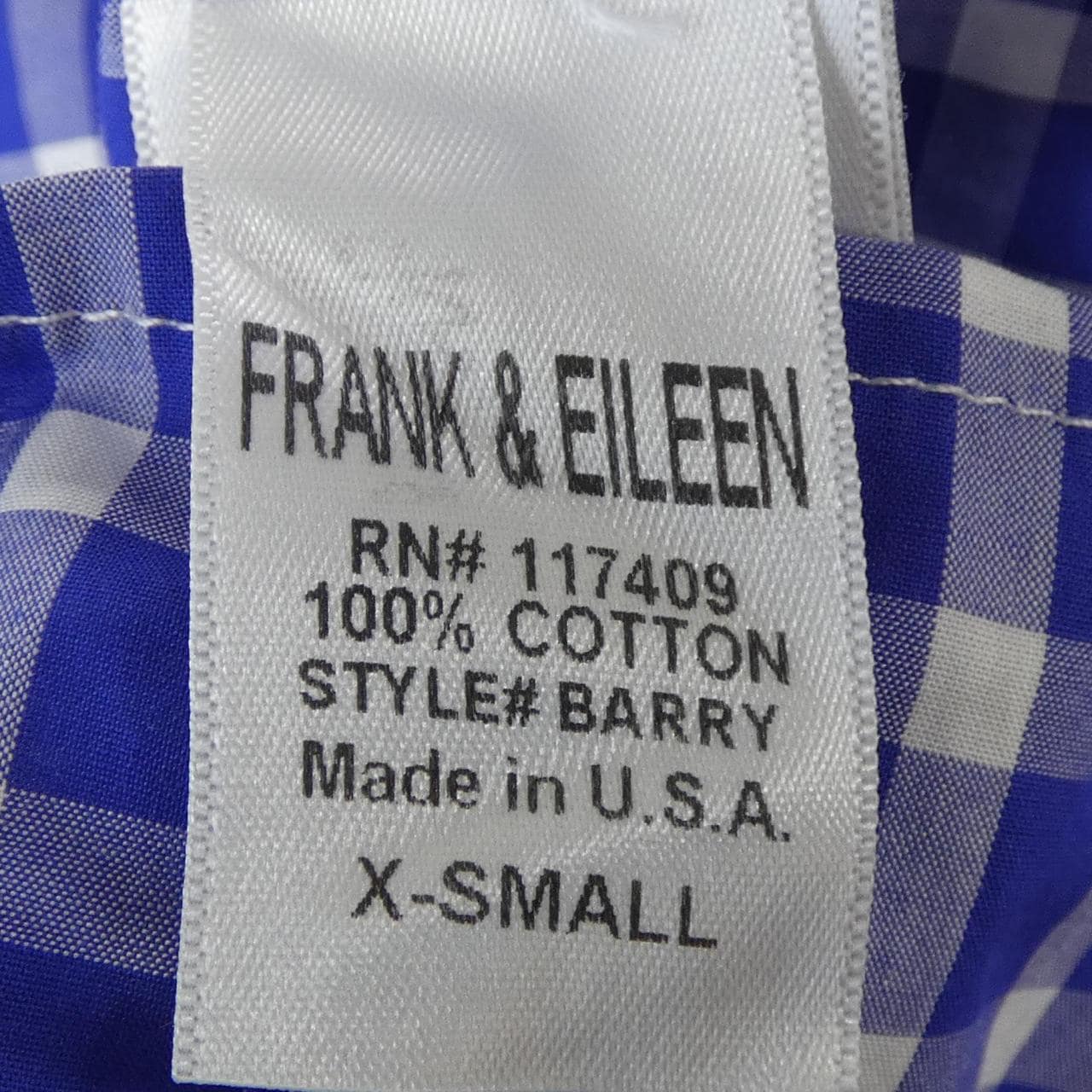 フランクアンドアイリーン FRANK&EILEEN シャツ