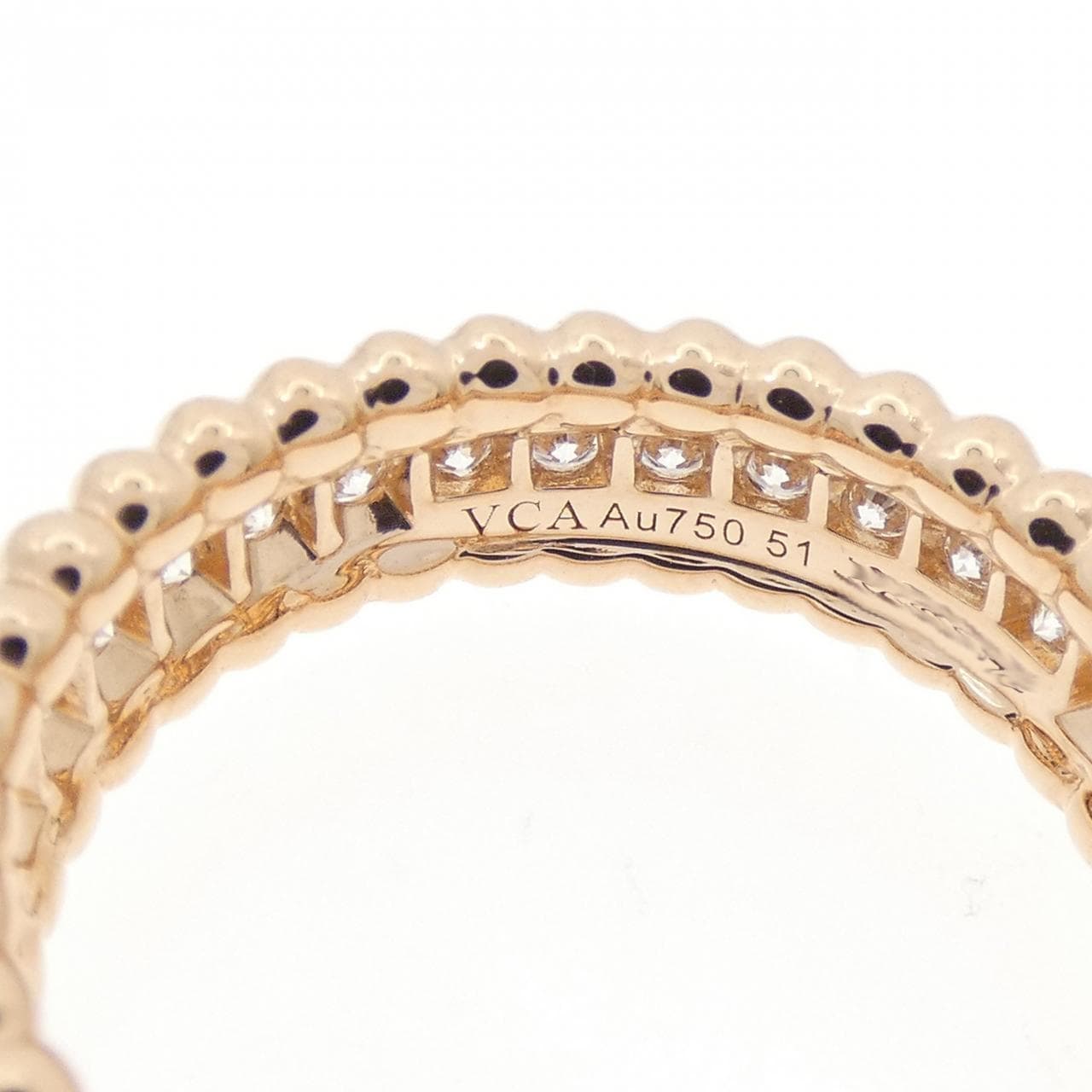 ヴァンクリーフ&アーペル ペルレ ダイヤモンド 1連モデル リング