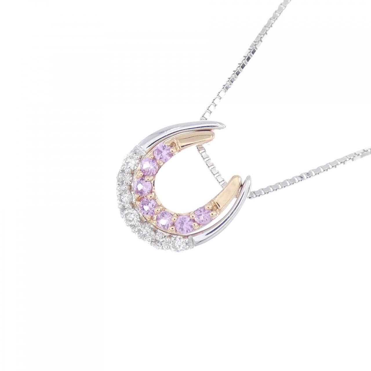 コメ兵｜K18WG/K18PG 2WAY ホースシュー サファイヤ ネックレス 0.08CT