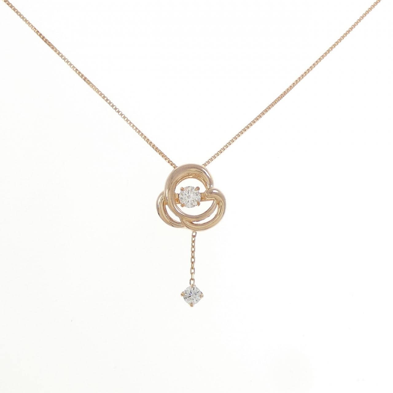 K18PG ダイヤモンド ネックレス 0.13CT