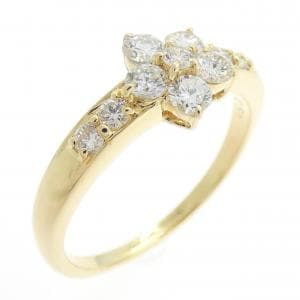 K18YG フラワー ダイヤモンド リング 0.51CT