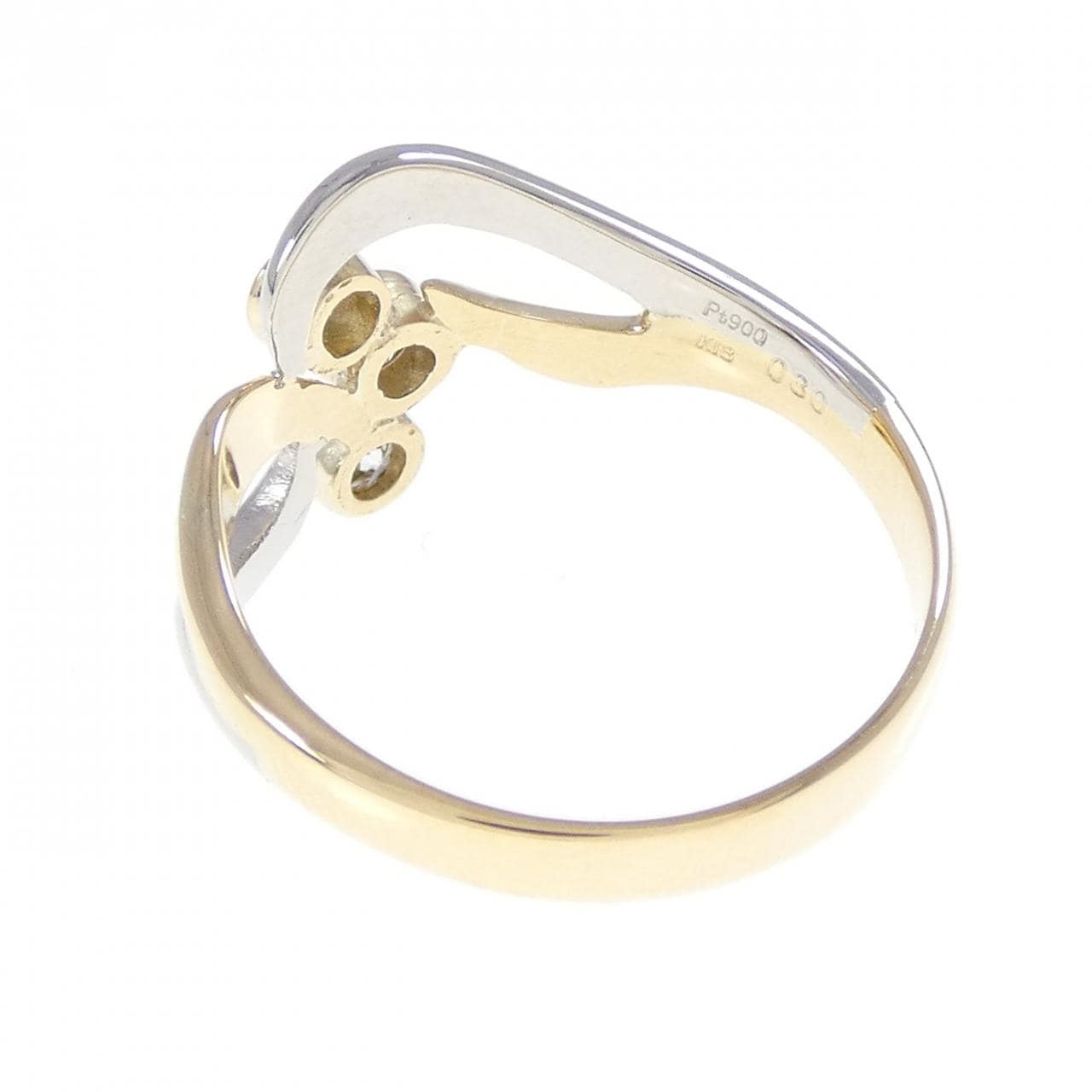 K18YG/PT900 ダイヤモンド リング 0.30CT