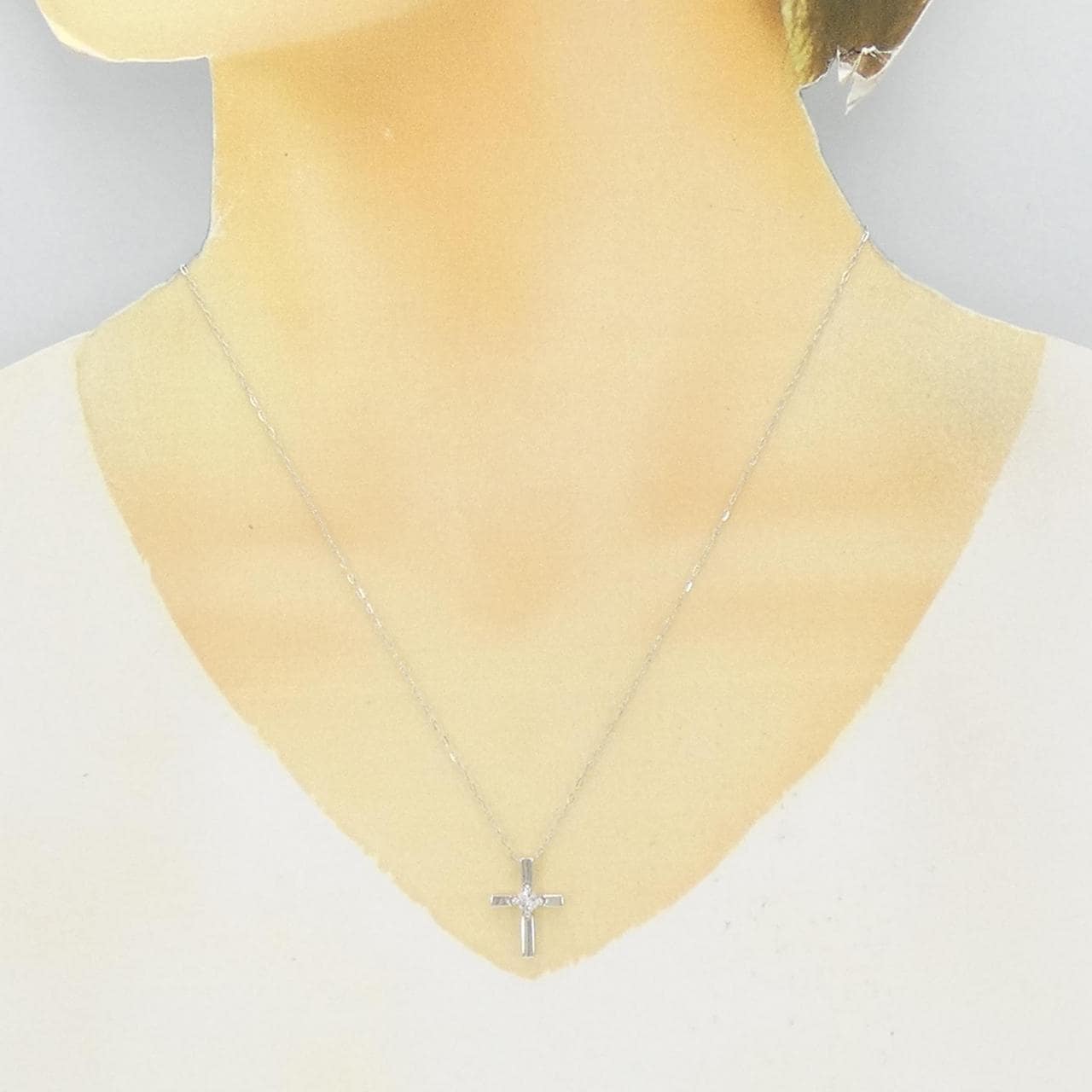 サ バース クロス ダイヤモンド ネックレス 0.20CT