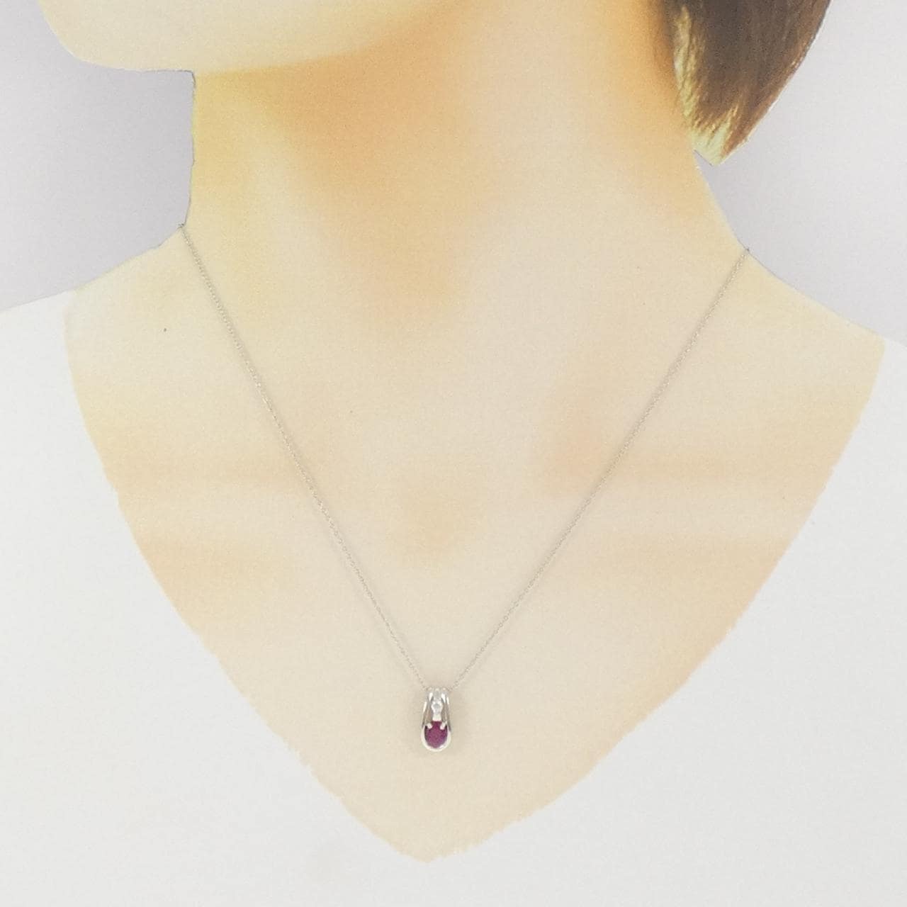 PT ルビー ネックレス 0.62CT