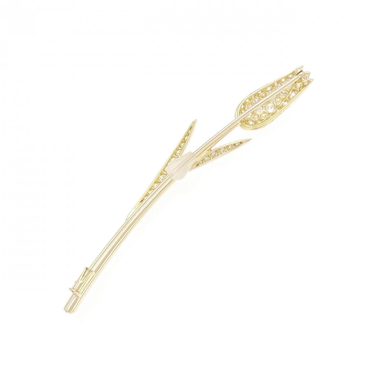 Gimel Flower Diamond Brooch 1.343CT
