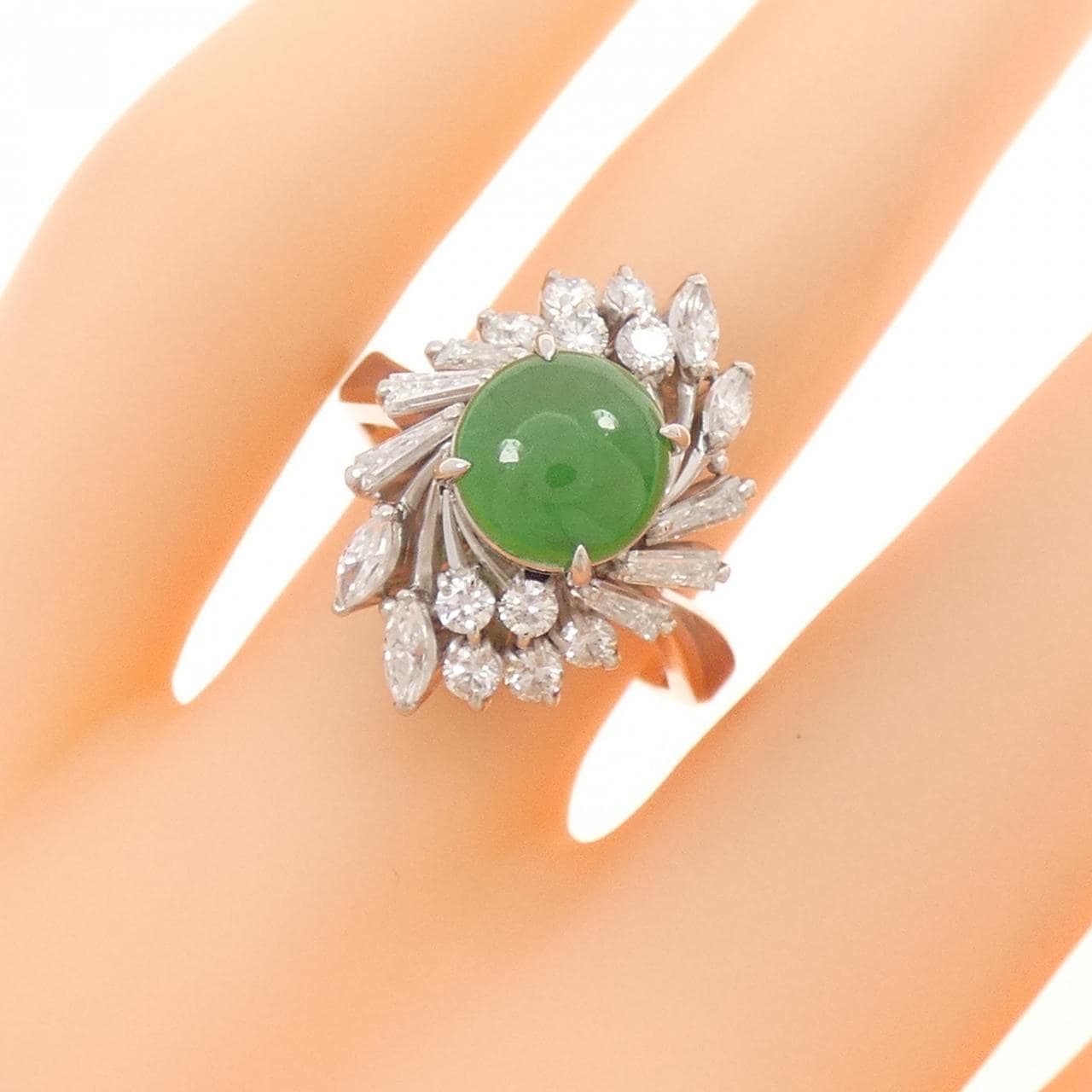 PT900 ヒスイ リング 1.93CT