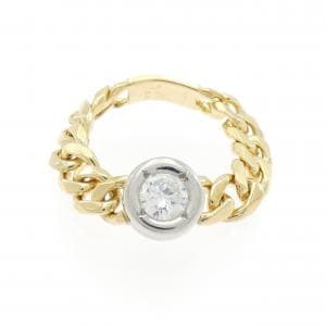 K18YG/PT900 ダイヤモンド リング 0.26CT