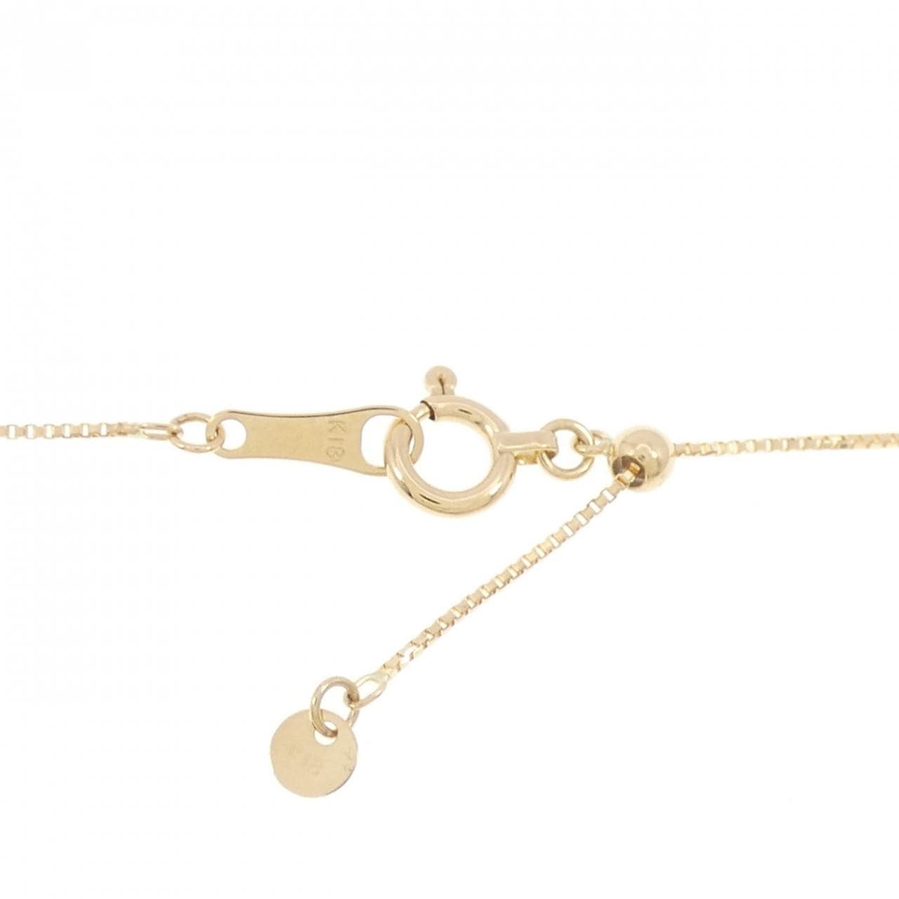 K18YG フラワー ダイヤモンド ネックレス 0.30CT