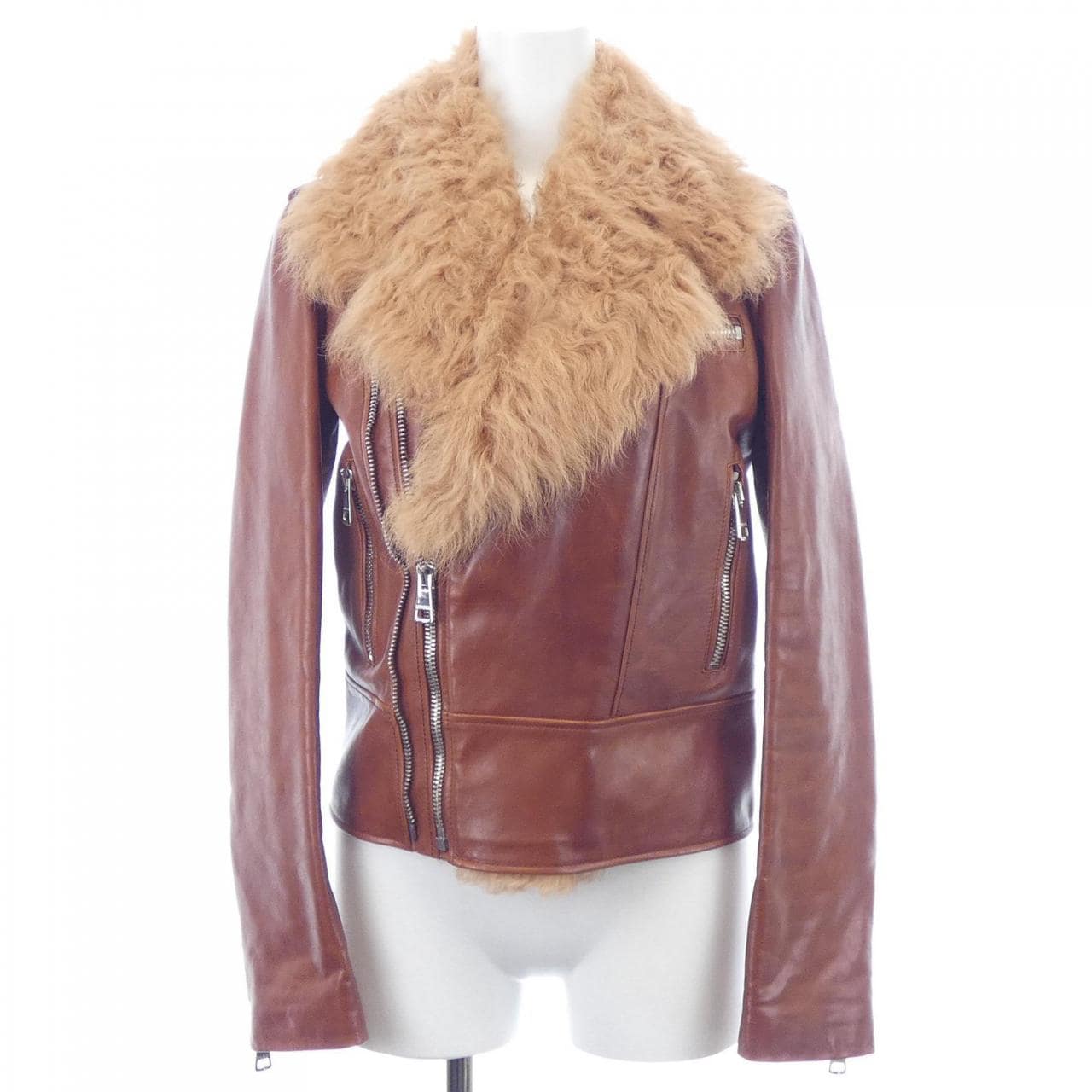 グッチ GUCCI 390081 XG111 レザーライダースジャケット