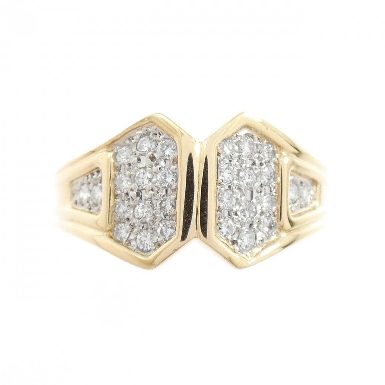 K18YG/PT900 ダイヤモンド リング 0.28CT