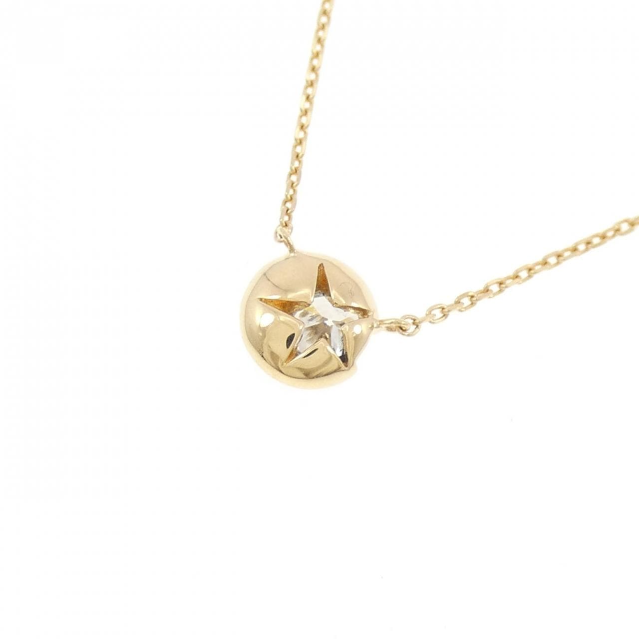 スタージュエリー ムーンセッティング ネックレス 0.17CT