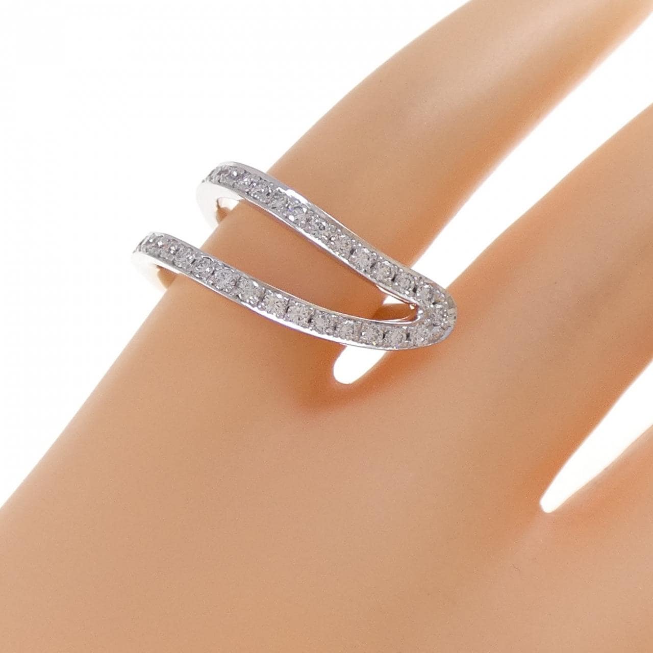 750WG ダイヤモンド リング 0.40CT