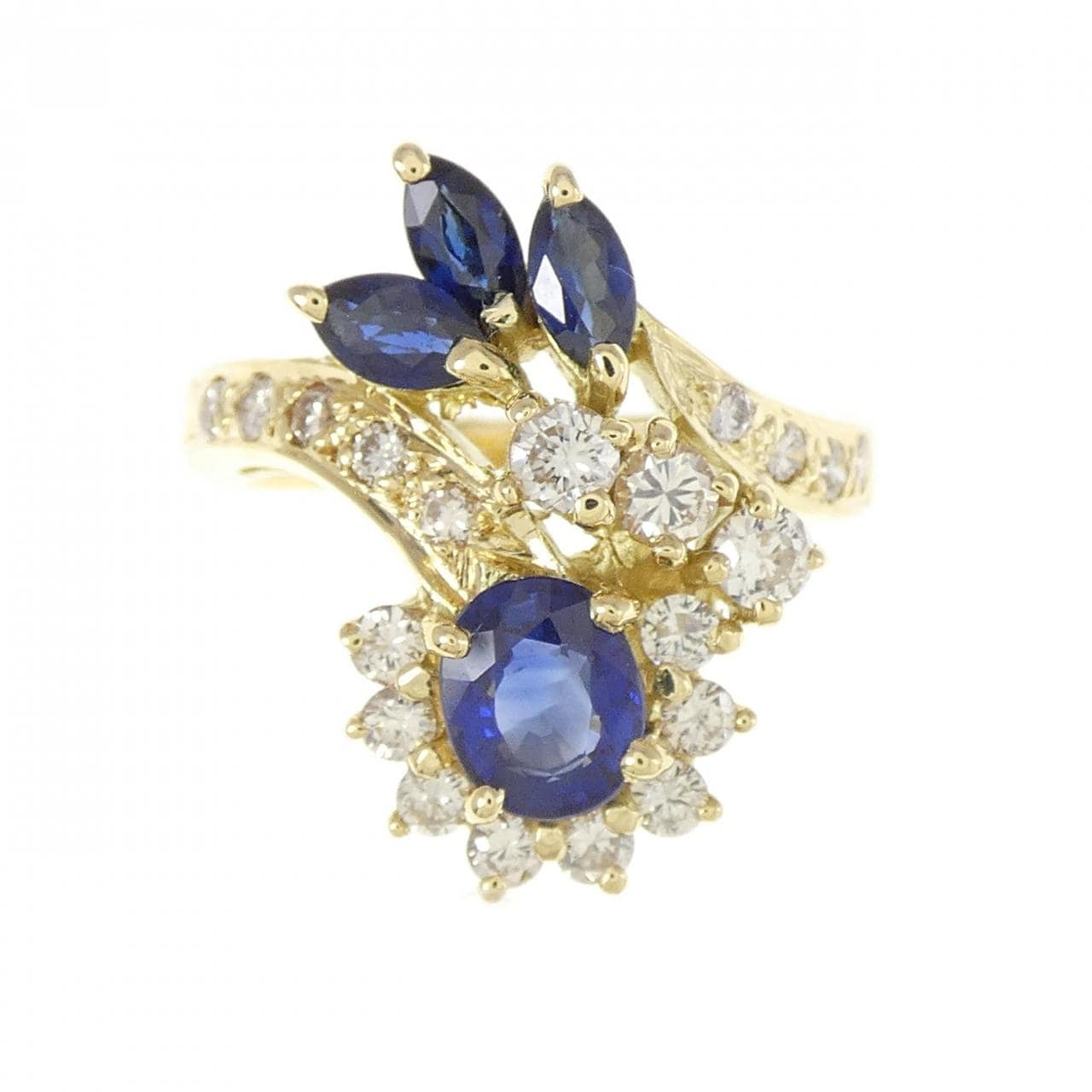 K18YG Sapphire Ring 1.00CT