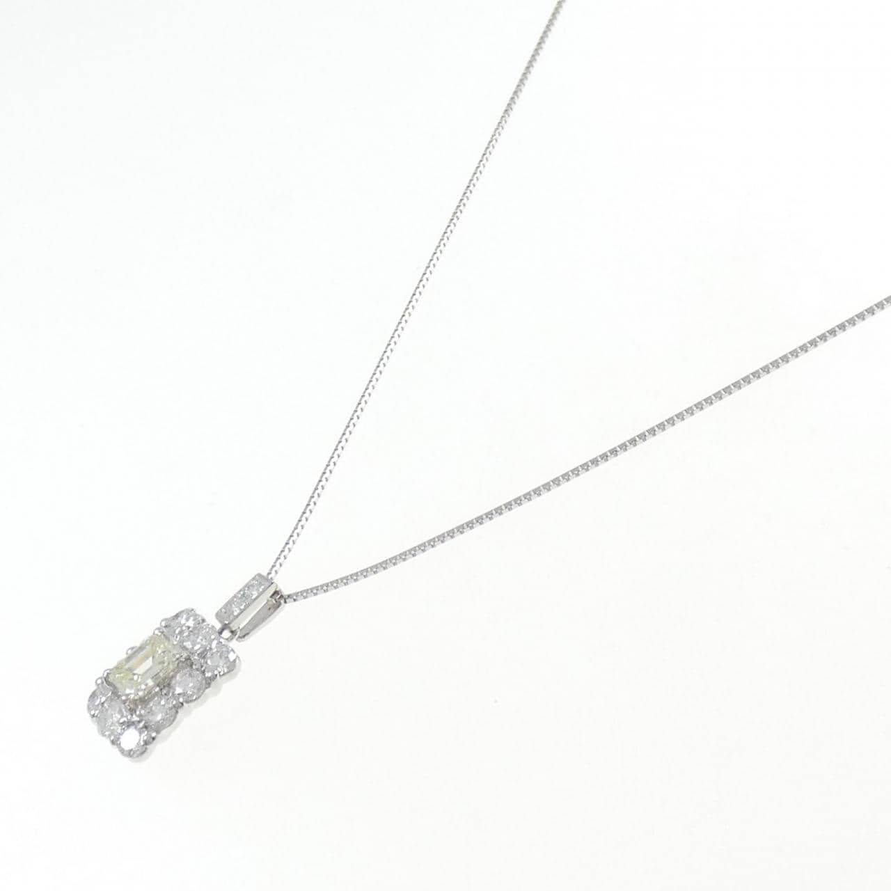 PT Diamond Necklace 0.520CT VLY VVS2 Emerald Cut