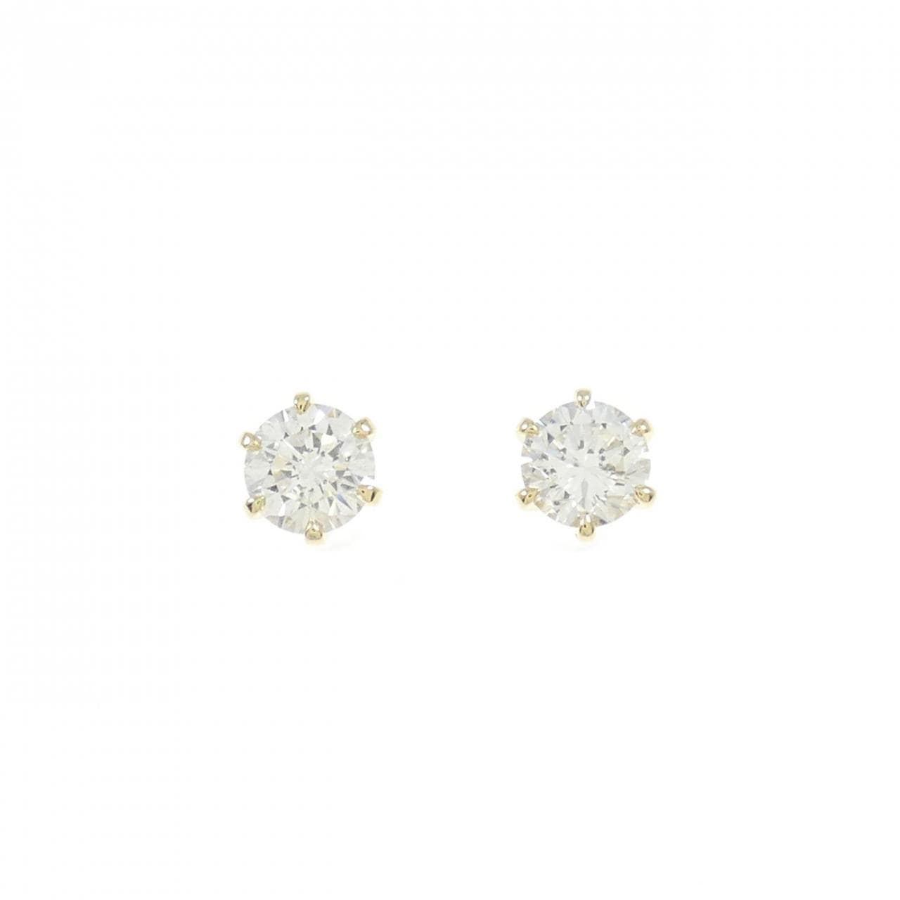 【リメイク】K18YG/ST ダイヤモンド ピアス 0.224CT 0.226CT G SI2 VG-GOOD