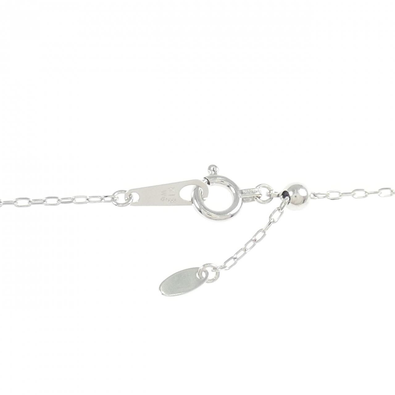 K18WG flower ruby necklace