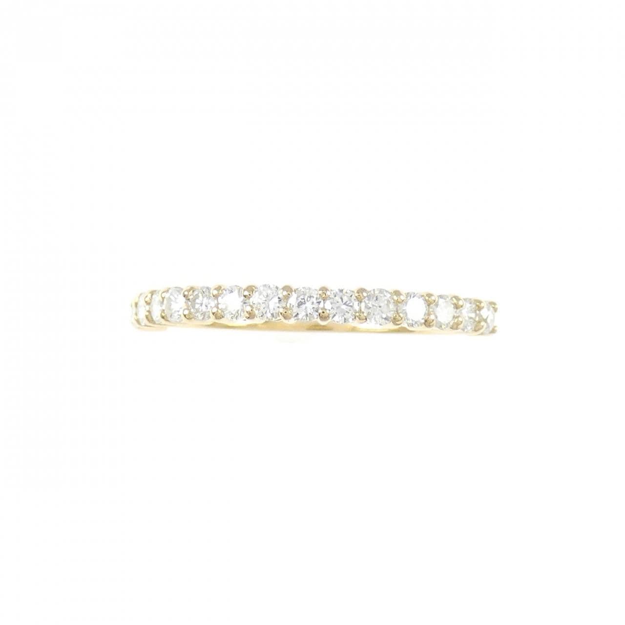 K18YG ハーフエタニティ ダイヤモンド リング 0.30CT