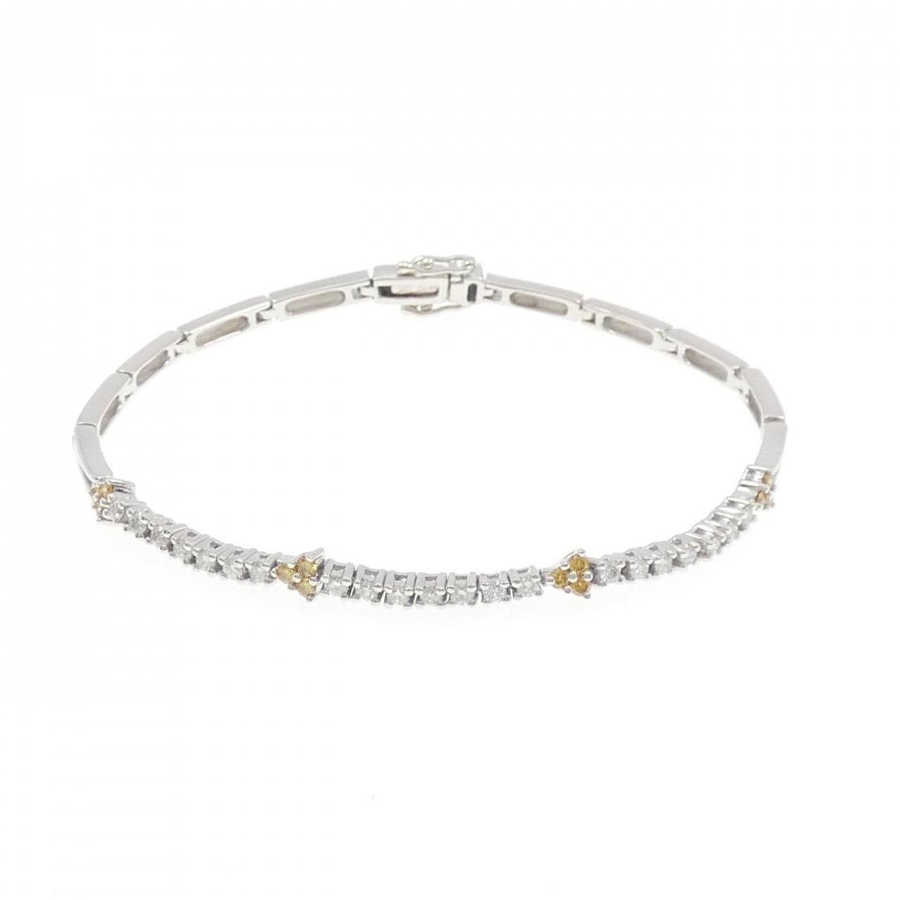 750WG ダイヤモンド ブレスレット 0.72CT