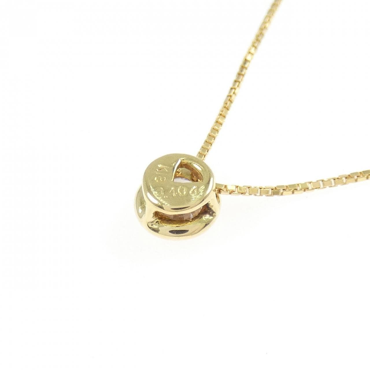 K18YG ソリティア ダイヤモンド ネックレス 0.404CT