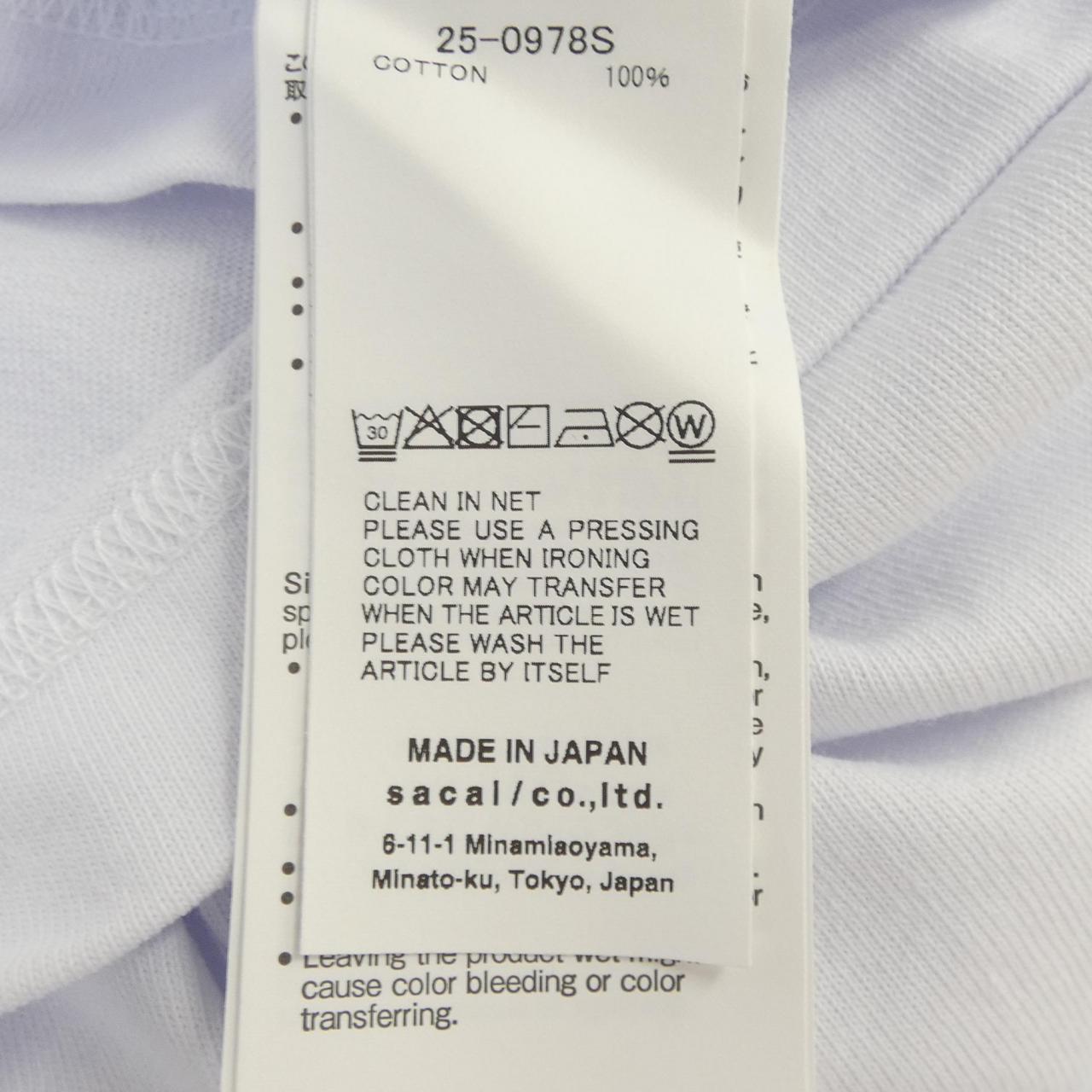 サカイ SACAI Flock Print L/S T-Shirt 25-0978S UNISEX Tシャツ