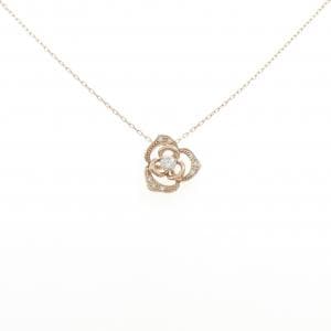 K18PG ローズ ダイヤモンド ネックレス 0.20CT