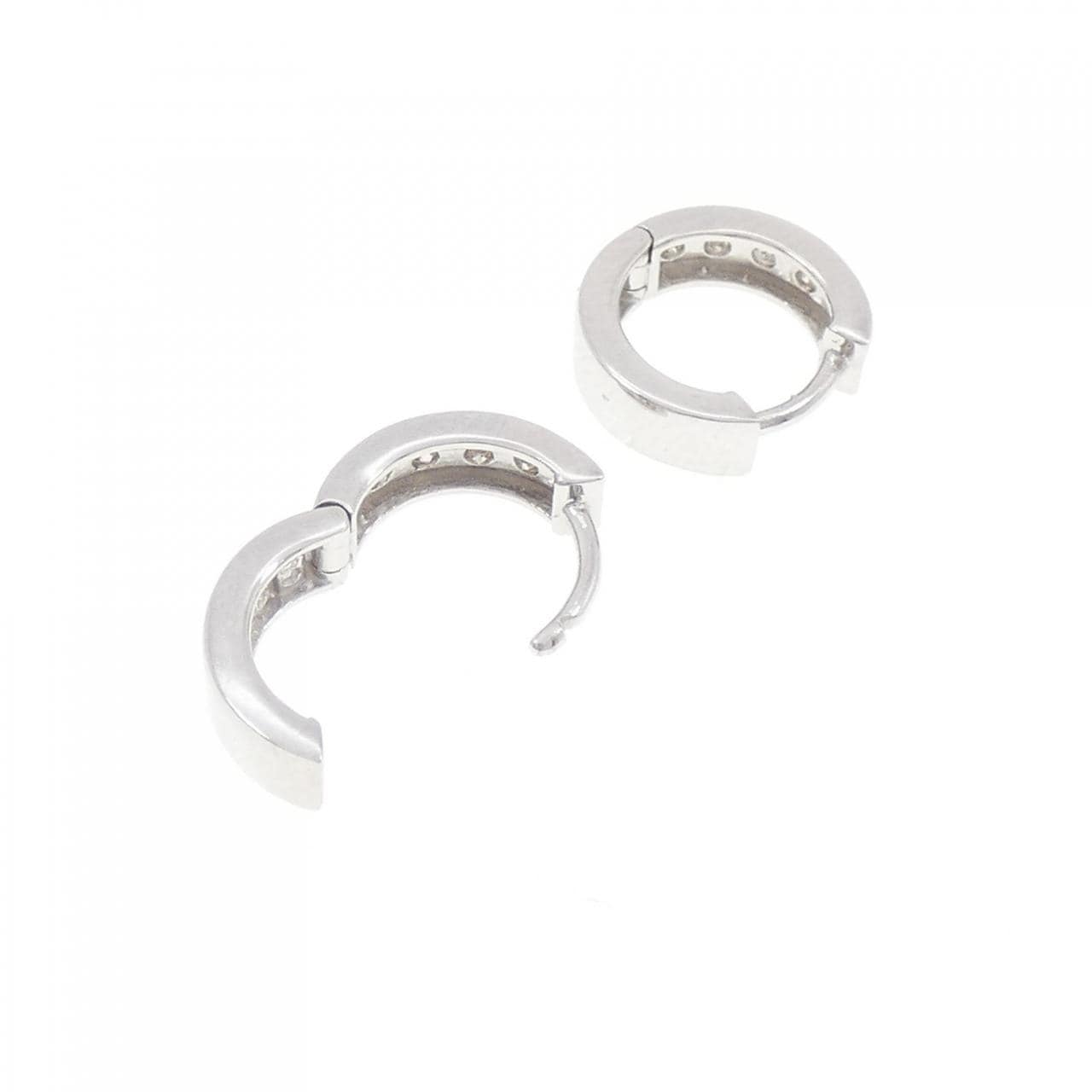 K18WG ダイヤモンド ピアス 0.10CT