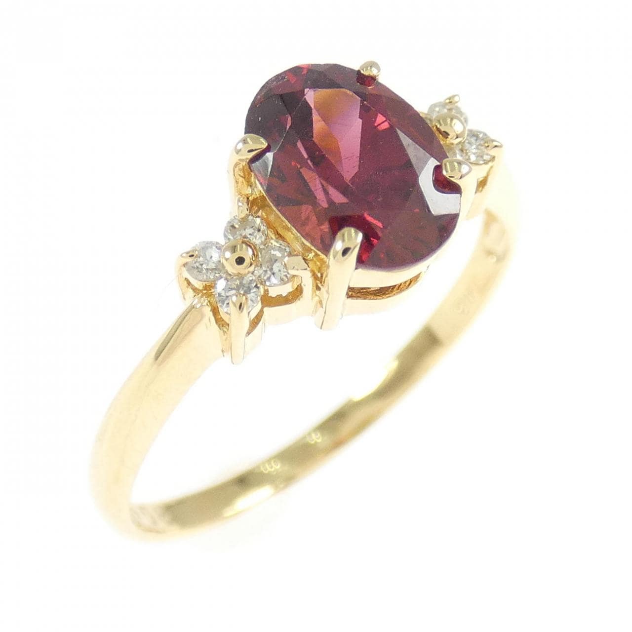 K18YG花石榴石戒指