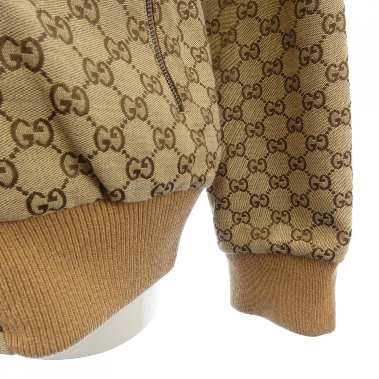 グッチ GUCCI レザー&GGキャンバス リバーシブルジャケット 717009 Z8A57 ブルゾン