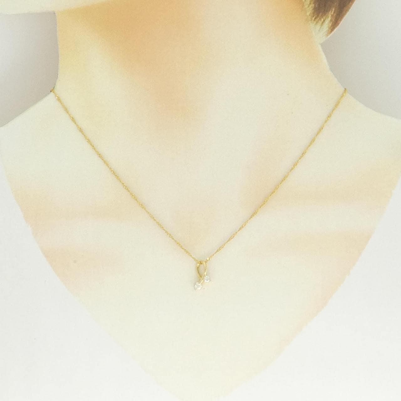 K18YG ダイヤモンド ネックレス 0.21CT