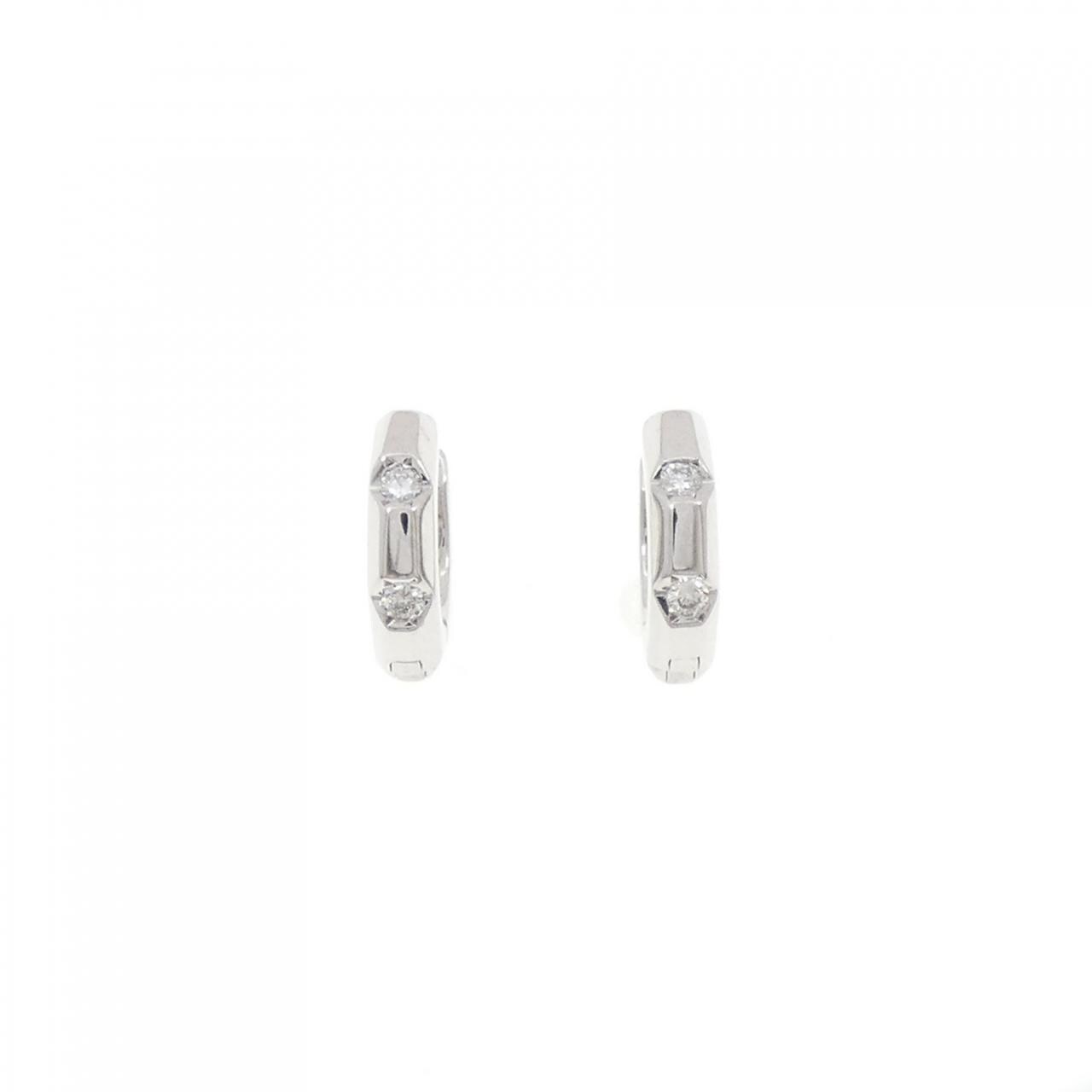 K18WG ダイヤモンド ピアス 0.06CT