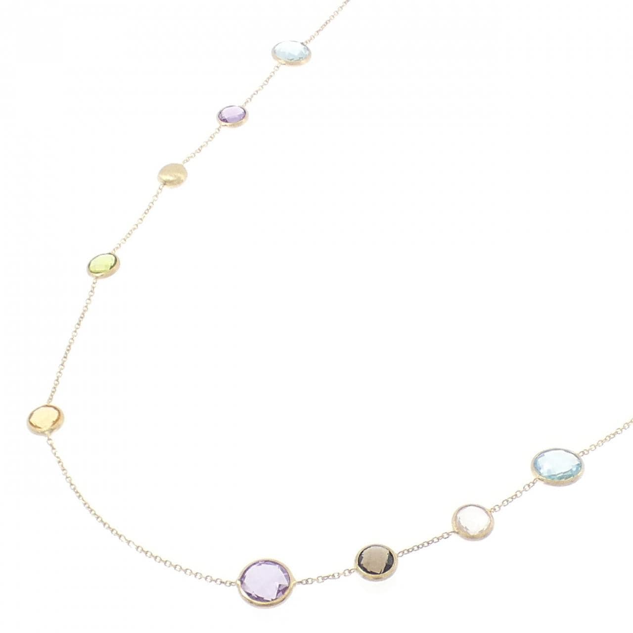 750YG カラーストーン ネックレス