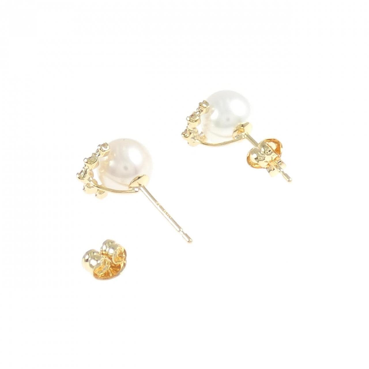 4゜C アコヤパール ピアス 6.7mm