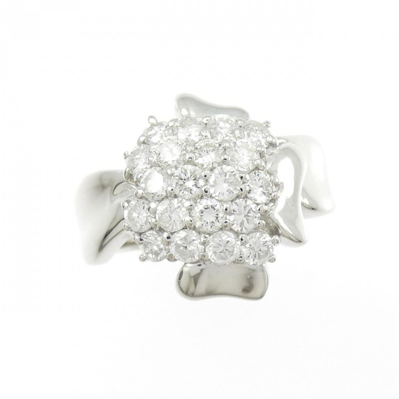 PT900 パヴェ ダイヤモンド リング 1.00CT