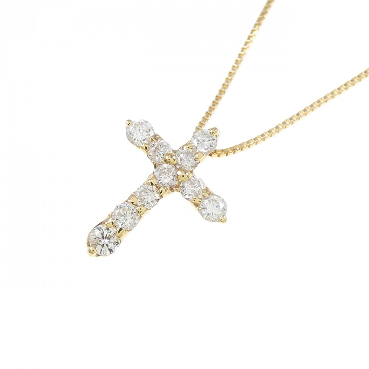 K18YG 十字鑽石項鍊 0.30CT
