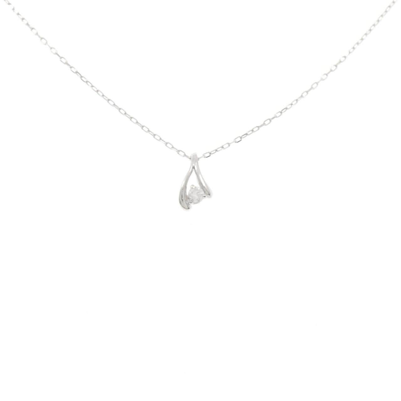 K18WG ダイヤモンド ネックレス 0.06CT