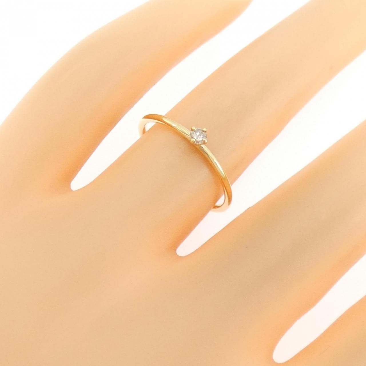 K18YG ダイヤモンド リング 0.05CT