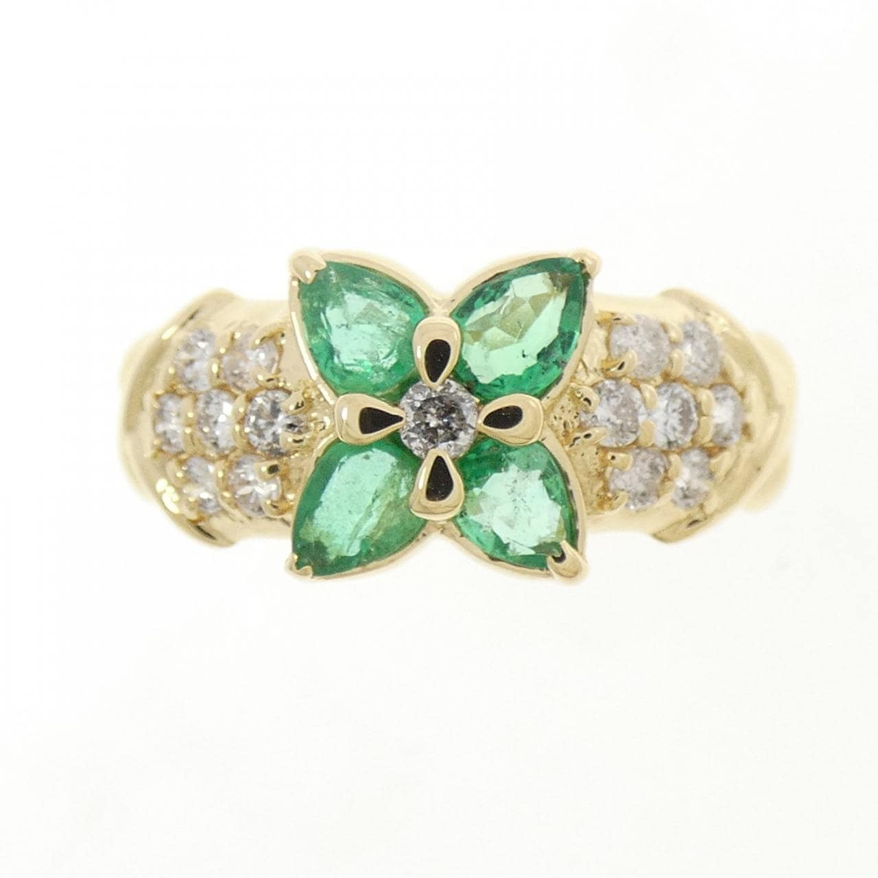 K18YG エメラルド リング 0.53CT