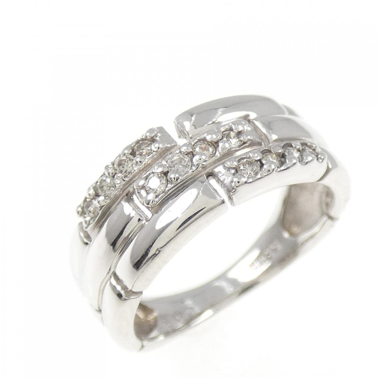 K18WG ダイヤモンド ピンキー リング 0.08CT