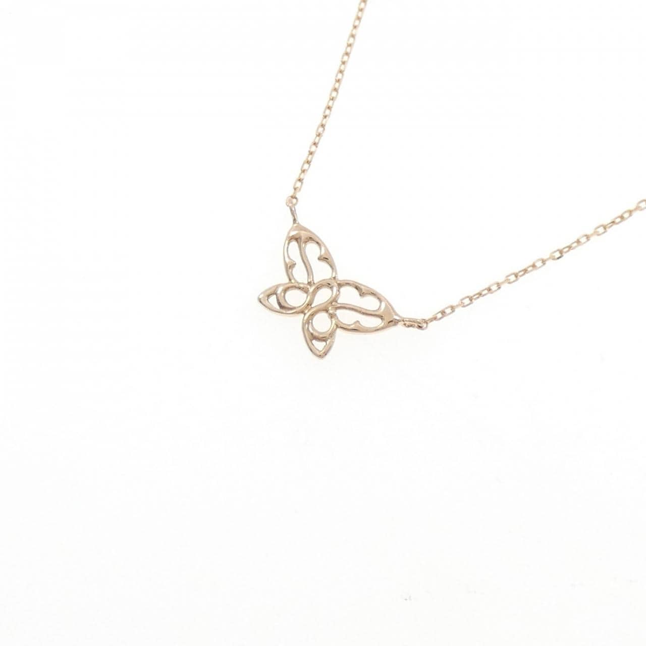 サマンサティアラ K18PG バタフライ ネックレス