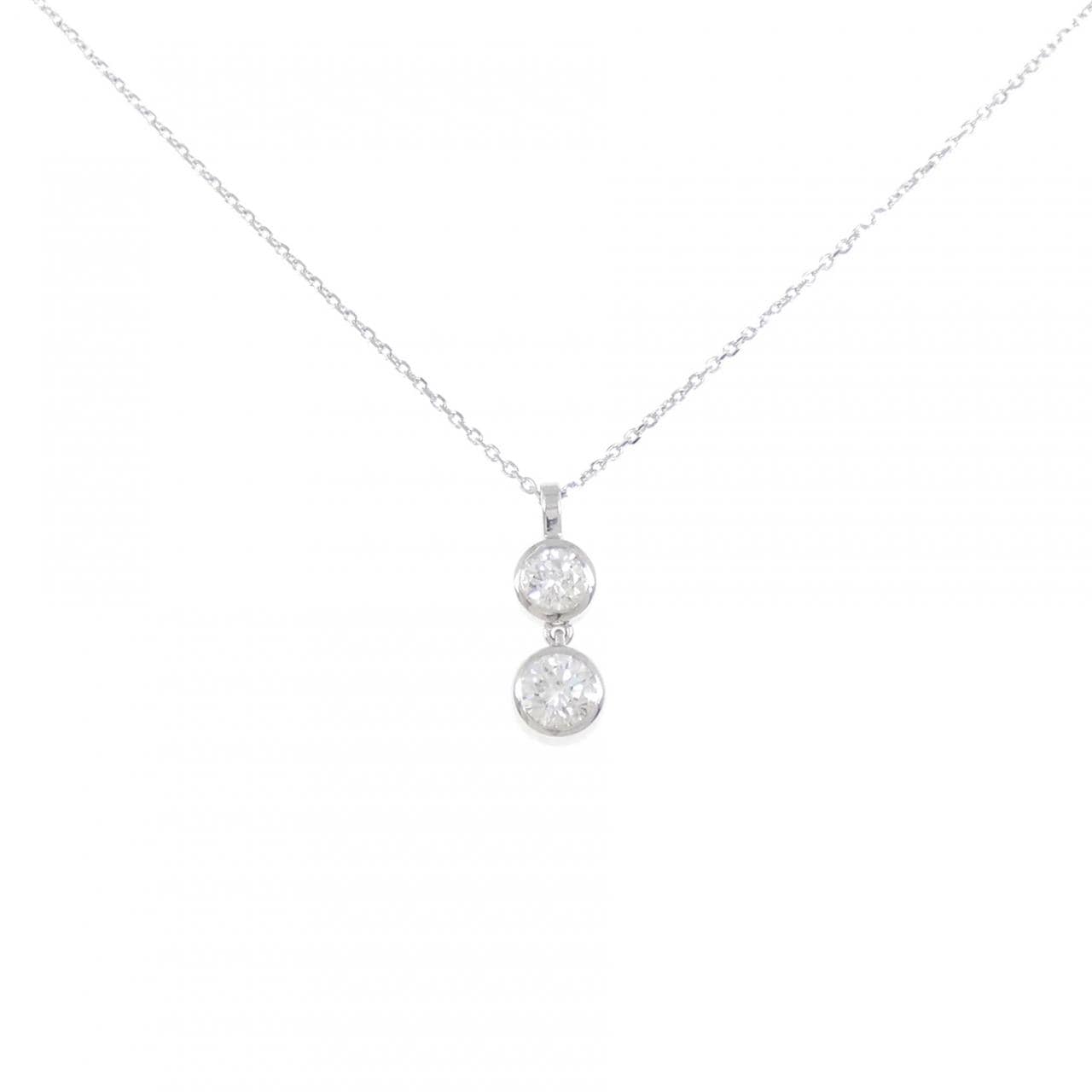 K18WG ダイヤモンド ネックレス 0.33CT