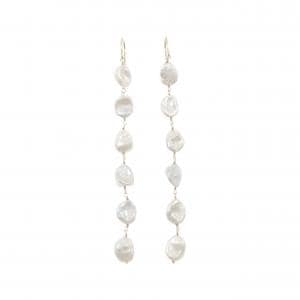 K18YG 淡水パール ピアス